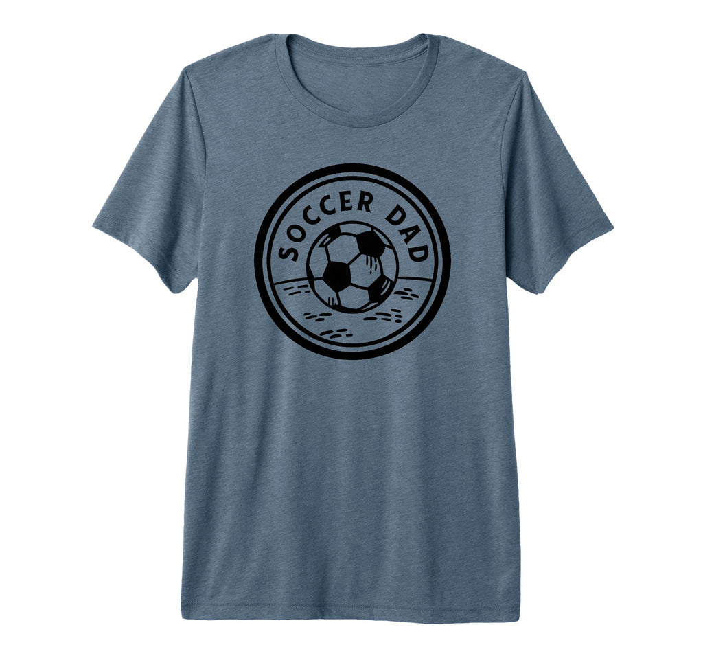 Soccer Dad Funny Soccer Sports Tri T-Shirt - Unique Graphic for Adults