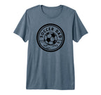 Soccer Dad Funny Soccer Sports Tri T-Shirt - Unique Graphic for Adults