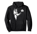 Funny Cat Soccer Ball Hoodie - Fun Novelty Design Unisex