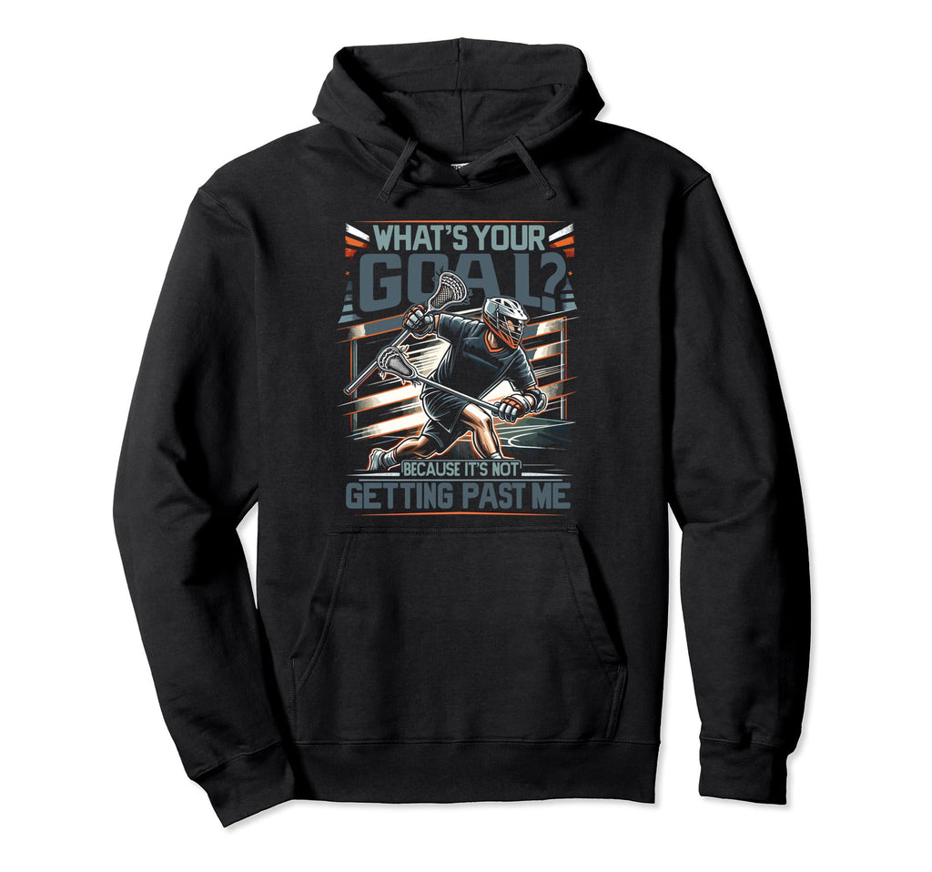 Funny Lax Goalkeeper Lacrosse Goalie Hoodie - Minimalist Print for Adults