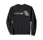 Funny Soccer Heartbeat Ecg Sweatshirt - Casual Everyday Wear Unisex