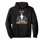 Striker Day Zombie Night Funny Hoodie - Fun Novelty Design for Adults