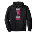 Helmet Hair Dont Care Lacrosse Goalie Hoodie - Casual Everyday Wear Unisex