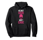Helmet Hair Dont Care Lacrosse Goalie Hoodie - Casual Everyday Wear Unisex