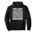 Just Who Loves Soccer Coquette Bow Hoodie - Fun Novelty Design Men Women