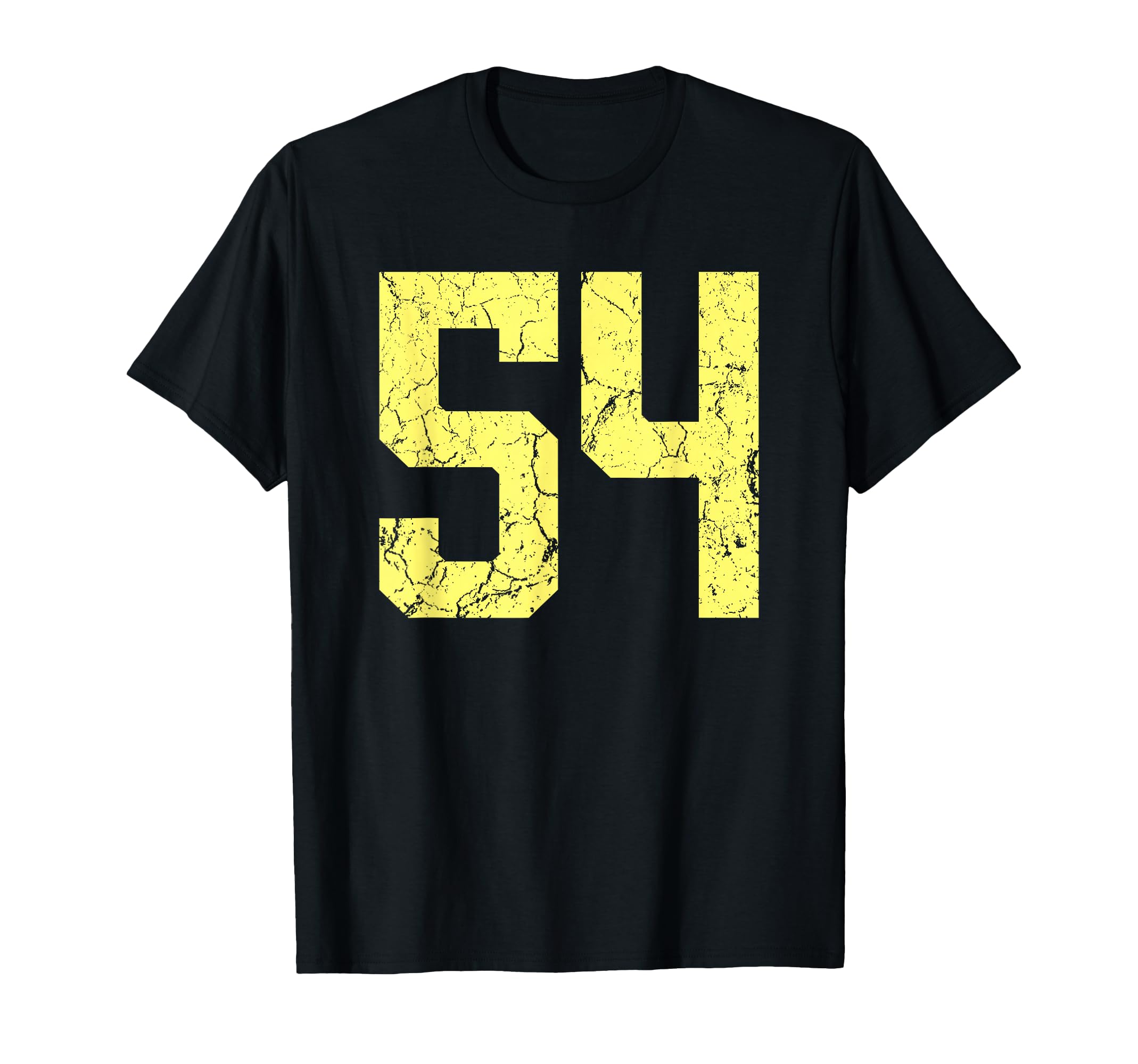 Lemon Yellow Number 54 Jersey T-Shirt - Fun Novelty Design Men Women