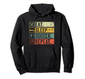 Eat Sleep Soccer Repeat Funny Soccer Hoodie - Fun Novelty Design Unisex
