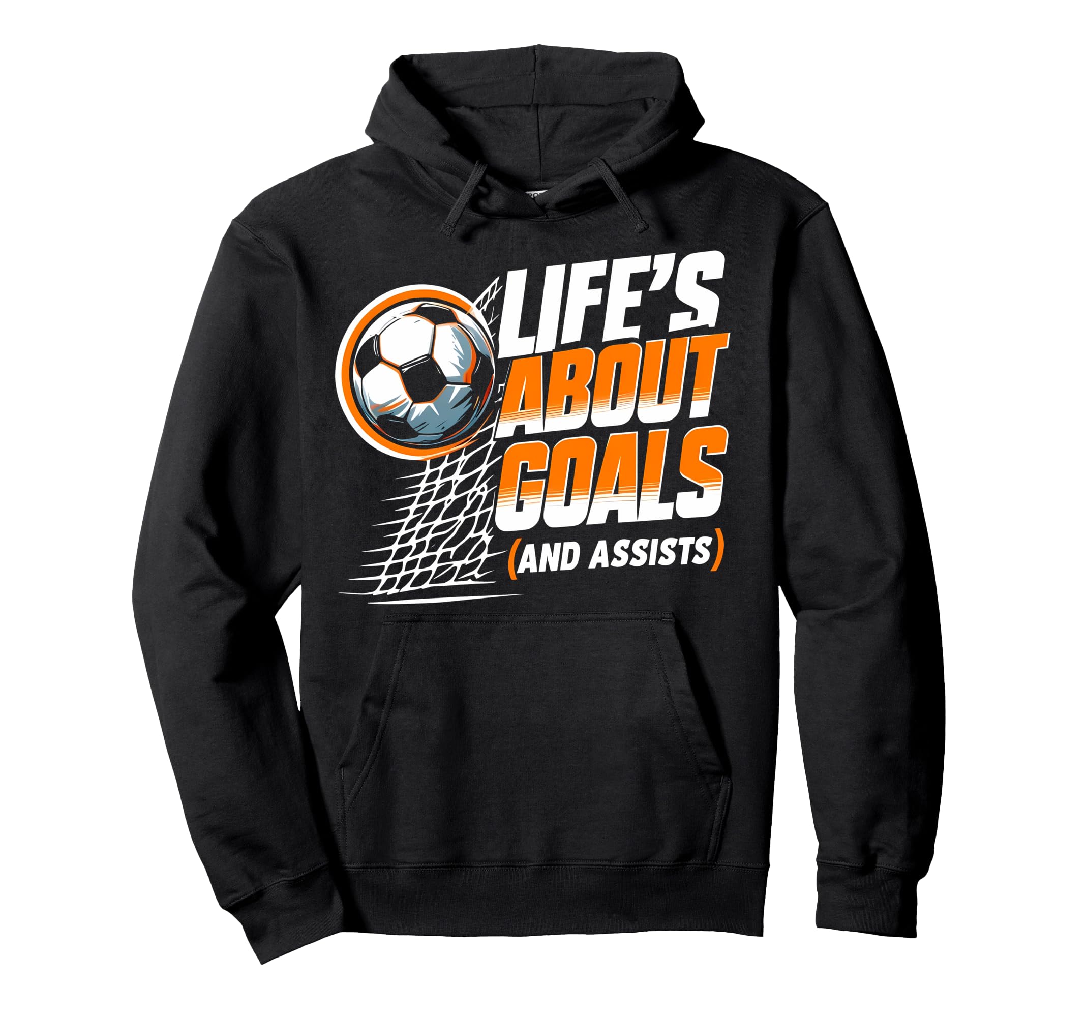 Soccer Life Is About Goals Assists Soccer Hoodie - Graphic Print Men Women