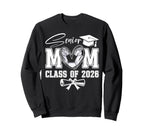 Senior Mom Class 2026 Graduate Soccer Sweatshirt - Trendy Graphic Unisex