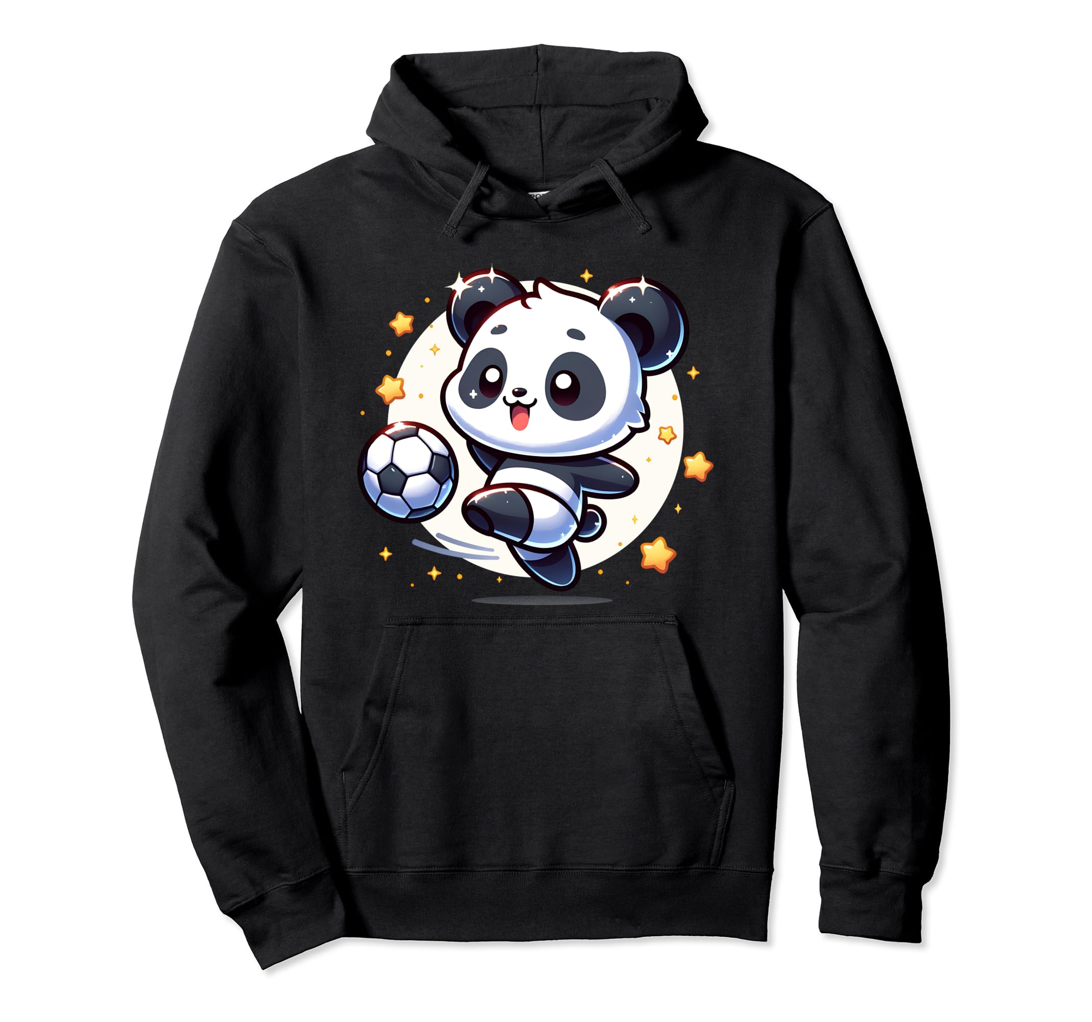 Soccer Player Panda Kicking Soccer Ball Hoodie - Streetwear Style Unisex