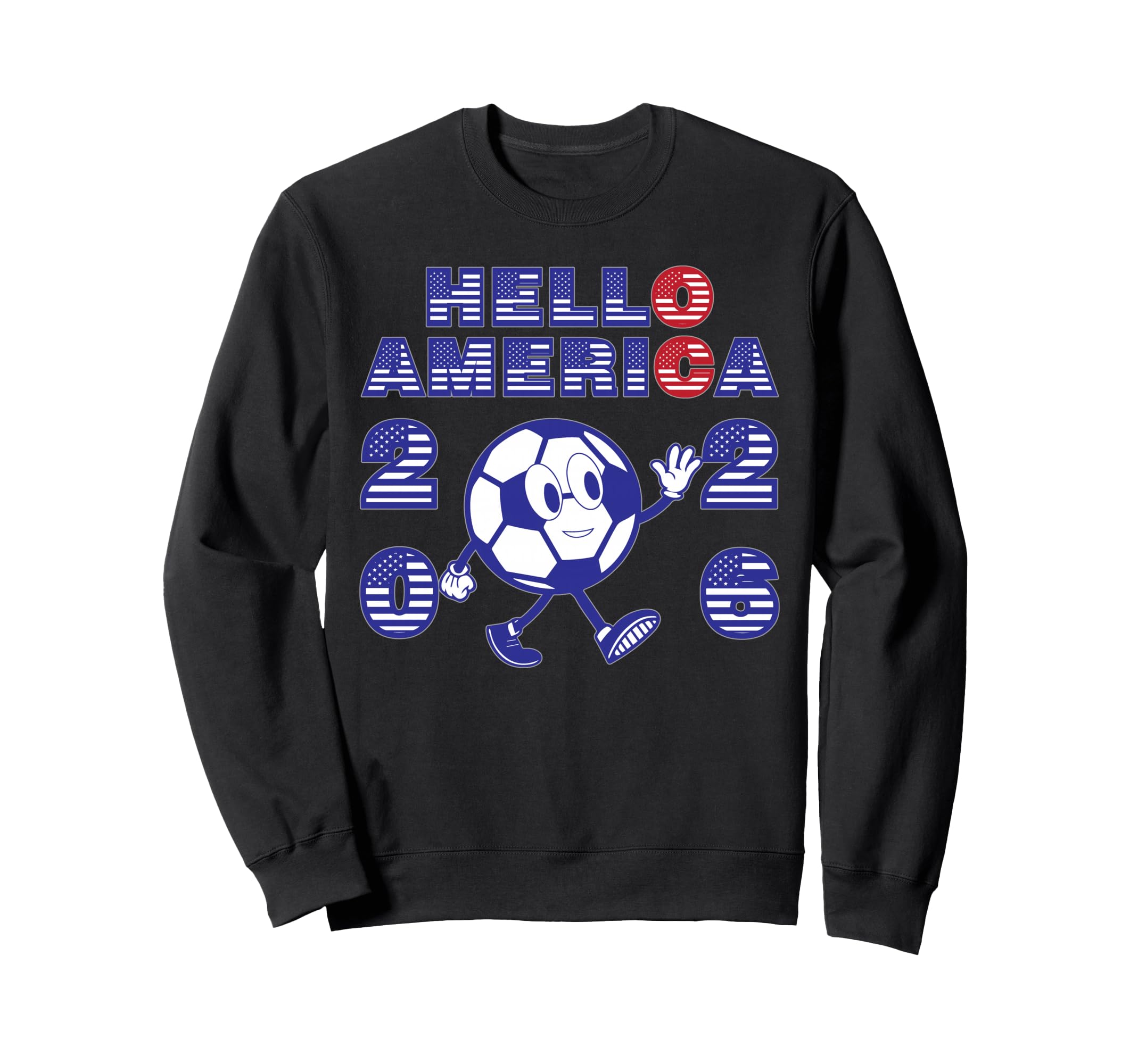 Hello America Soccer 2026 Sweatshirt - Casual Everyday Wear for Adults