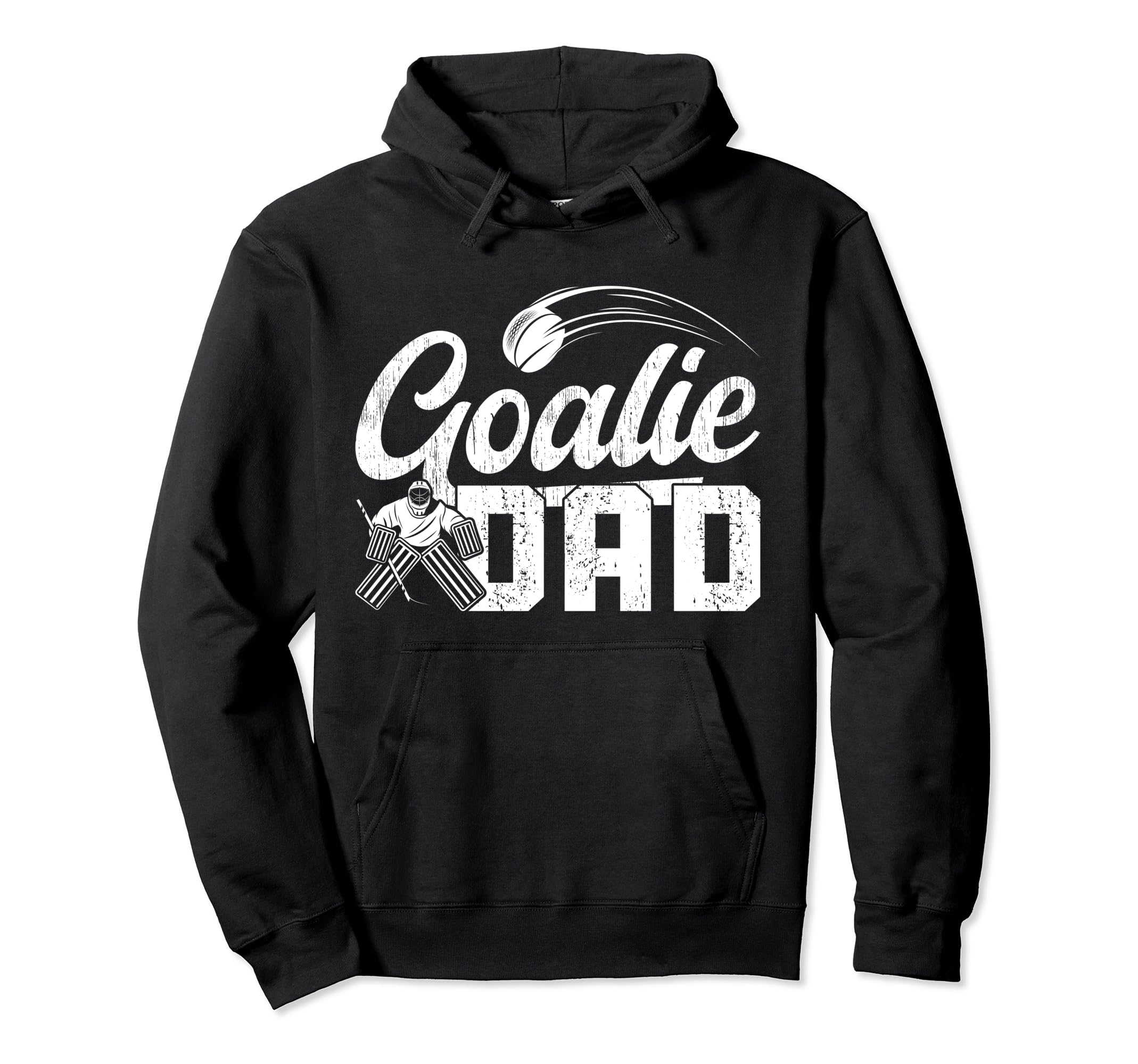 Ice Hockey Goalie Dad Hockey Goalkeeper Dad Hoodie - Trendy Graphic Unisex