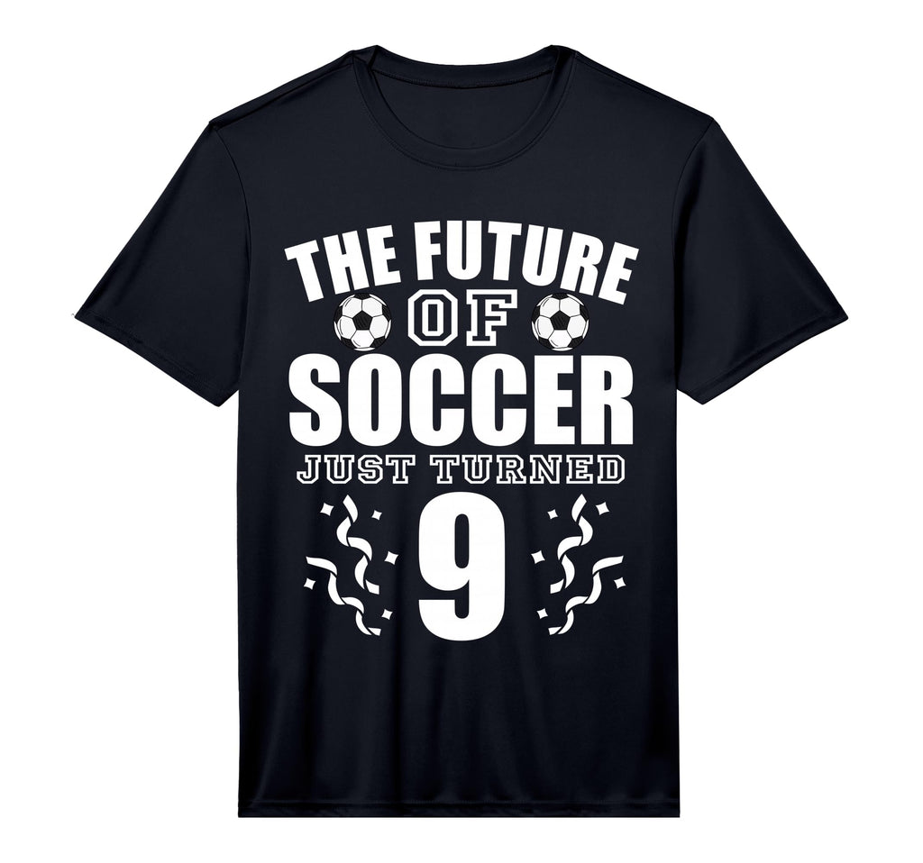 Future Soccer Just Turned 9Th Birthday T-Shirt - Graphic Print for Adults