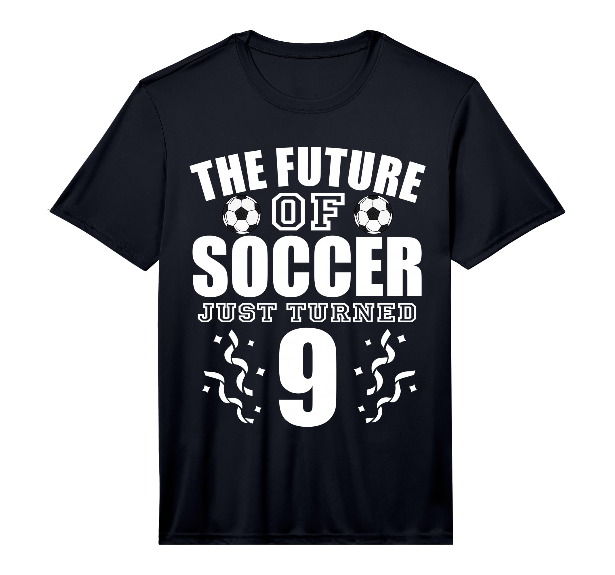 Future Soccer Just Turned 9Th Birthday T-Shirt - Graphic Print for Adults