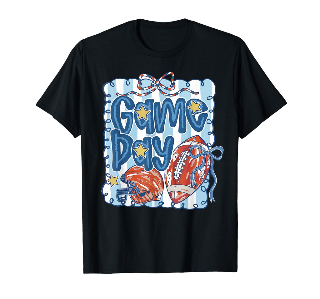 America Game Day Preppy Football T-Shirt - Streetwear Style Men Women