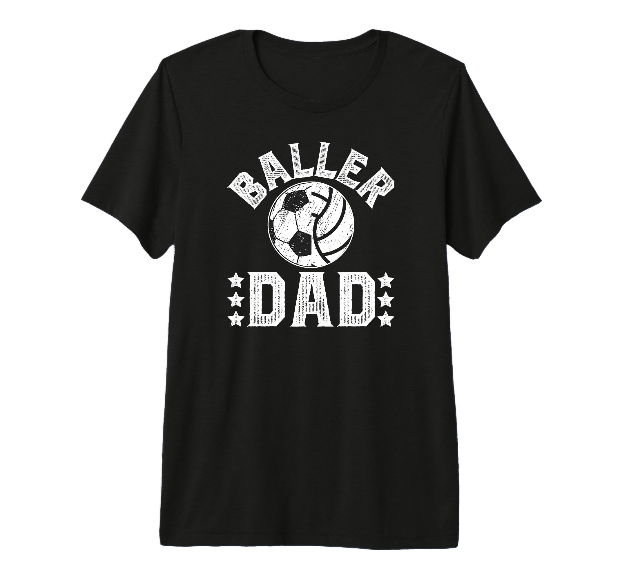 Mens Baller Dad Soccer Volleyball Dad T-Shirt - Graphic Print Unisex