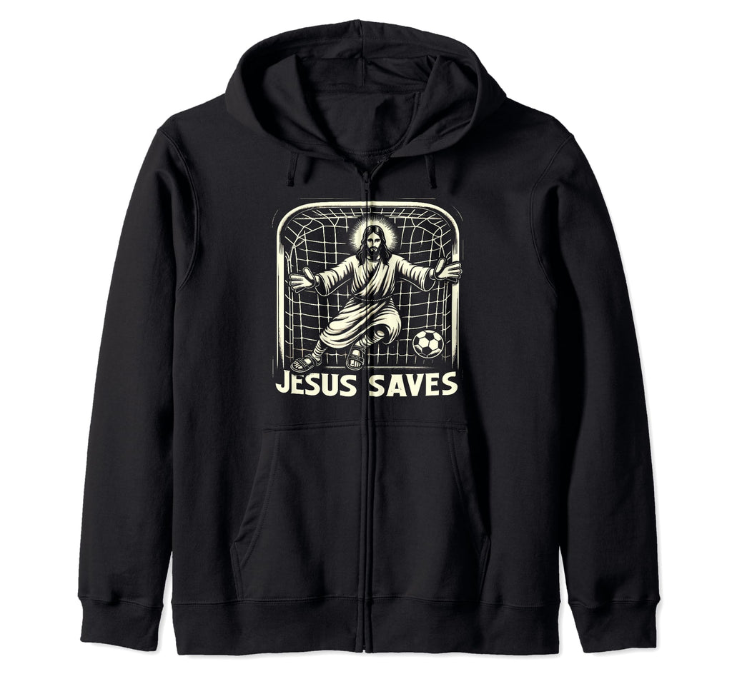 C J S Religious Christian Soccer Sweatshirt - Unique Graphic Men Women
