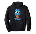 Soccer Ball Ice Cream Drip Fun Hoodie - Streetwear Style for Adults