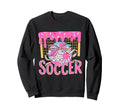 Girly Soccer Coquette Bow Ice Sweatshirt - Fun Novelty Design Men Women