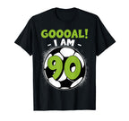 90 Year Old Birthday Soccer Themed 90Thb T-Shirt - Trendy Graphic Unisex