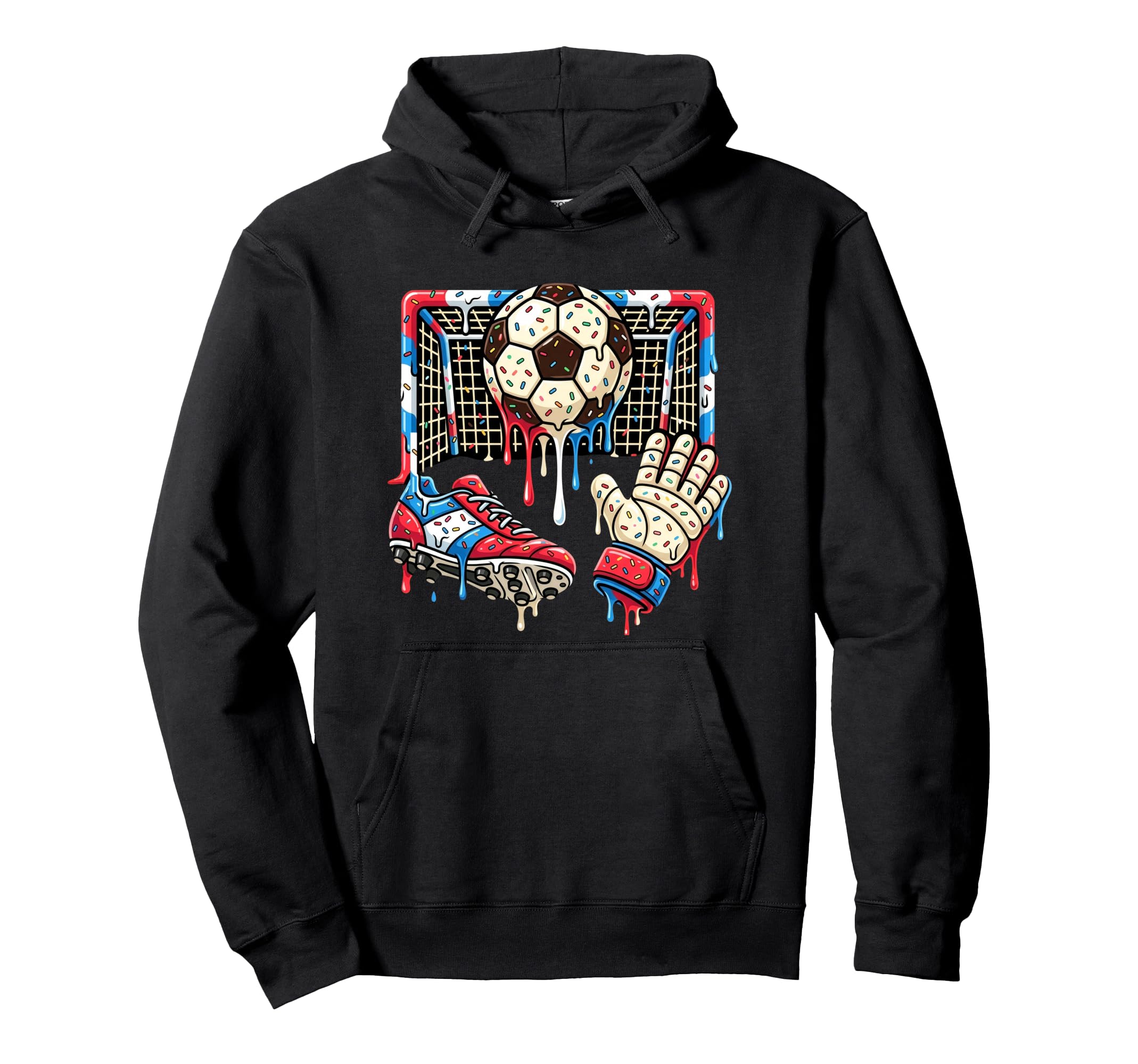 Soccer Drip Ball Cleat Boot Hoodie - Fun Novelty Design Men Women