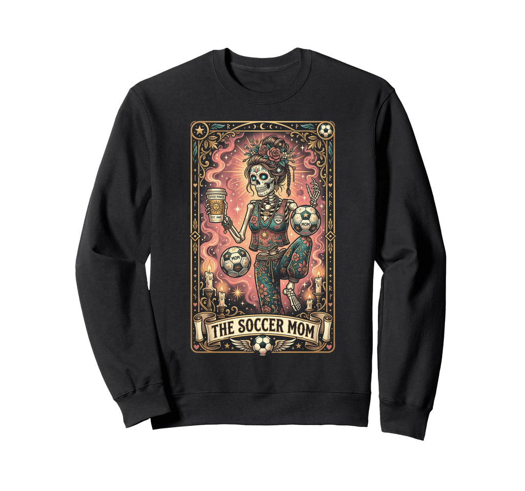 Soccer Mom Skeleton Coffee Day Dead Sweatshirt - Trendy Graphic for Adults