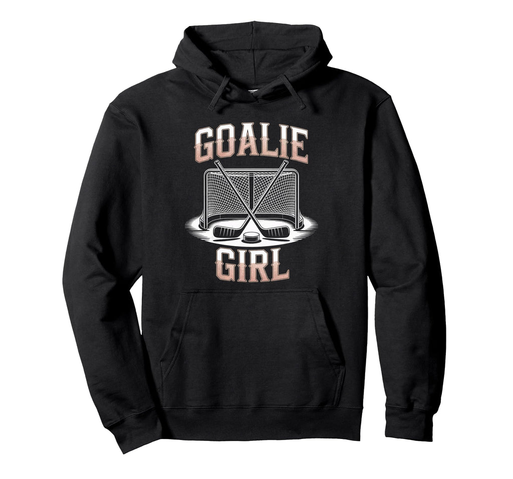 Ice Hockey Goalie Goalkeeper Female Hoodie - Custom Art Print Men Women