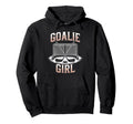 Ice Hockey Goalie Goalkeeper Female Hoodie - Custom Art Print Men Women