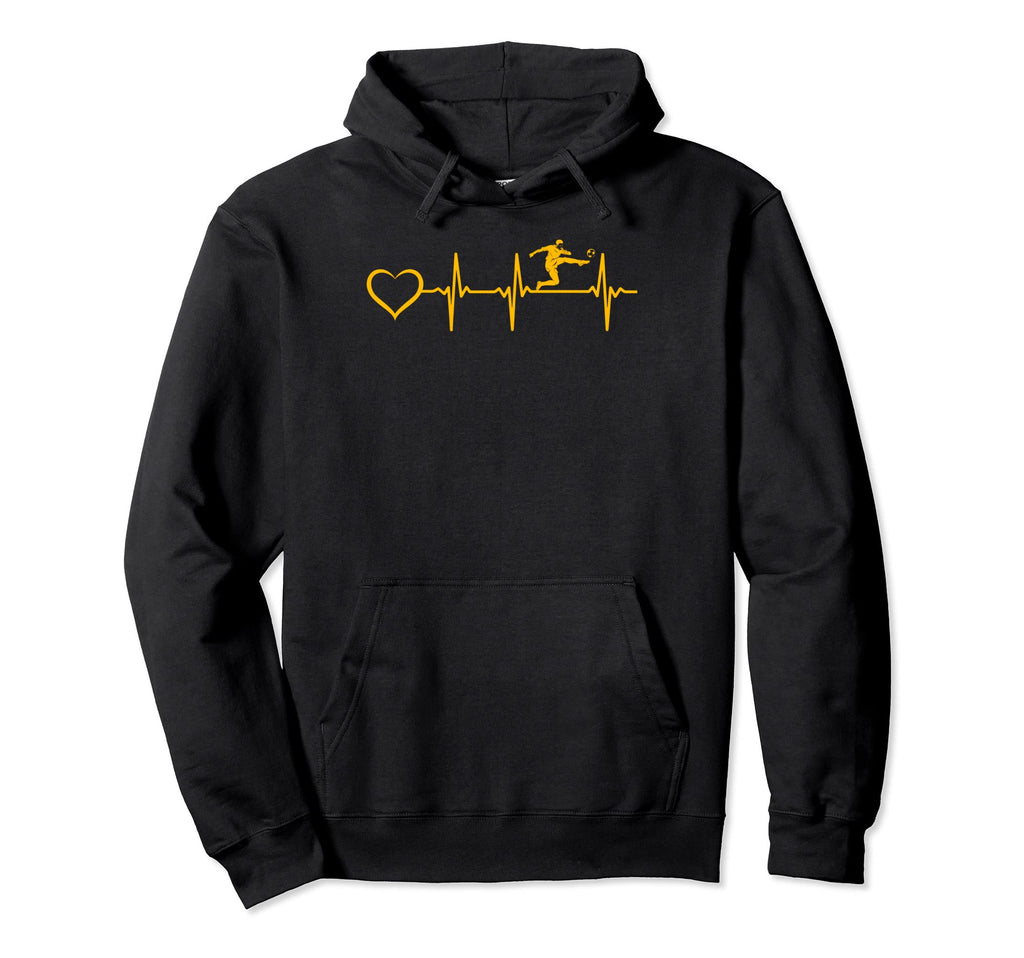 Soccer Heartbeat Heart Soccer Player Hoodie - Streetwear Style Unisex