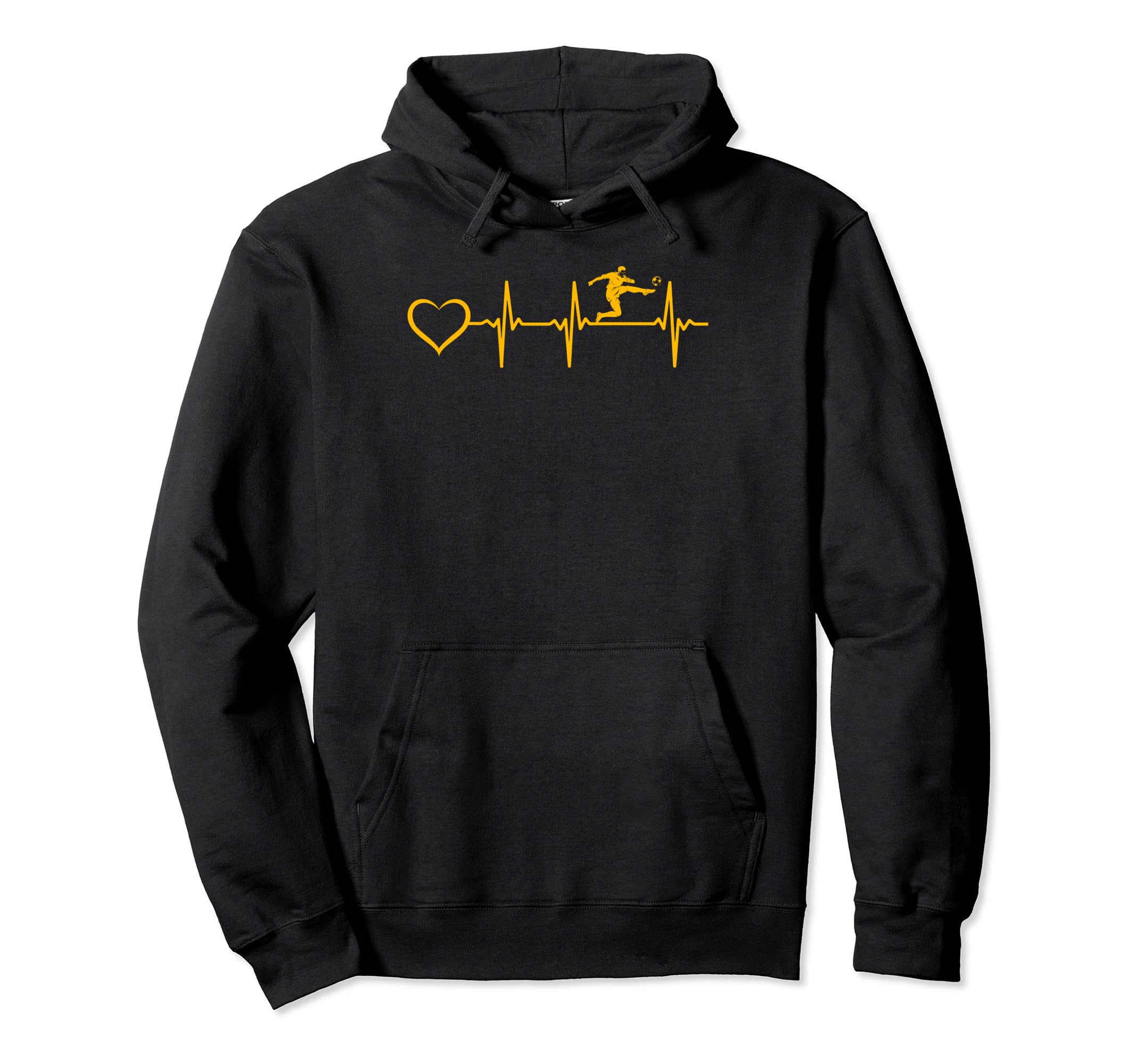 Soccer Heartbeat Heart Soccer Player Hoodie - Streetwear Style Unisex
