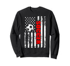 Us American Flag Soccer Patriotic Sweatshirt - Trendy Graphic for Adults