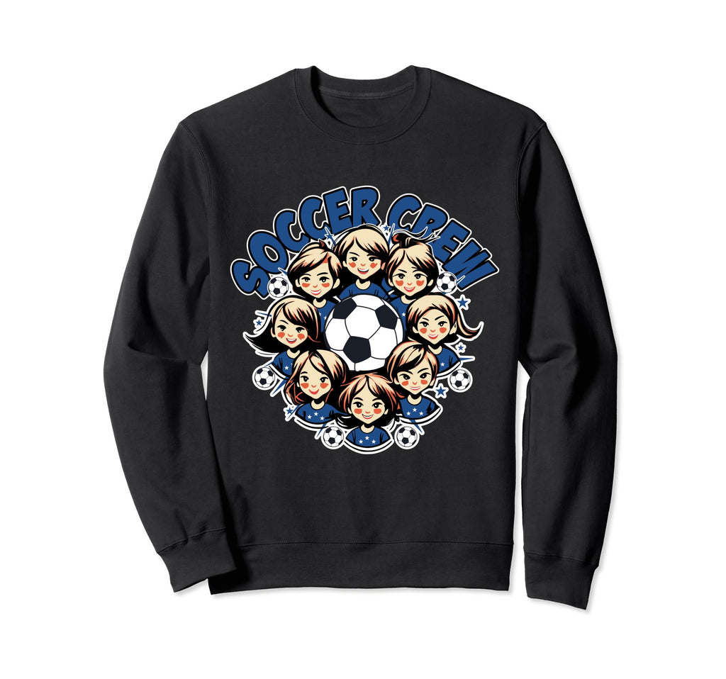 Soccer Ladies Crew Soccer Team Group Sweatshirt - Minimalist Print Unisex