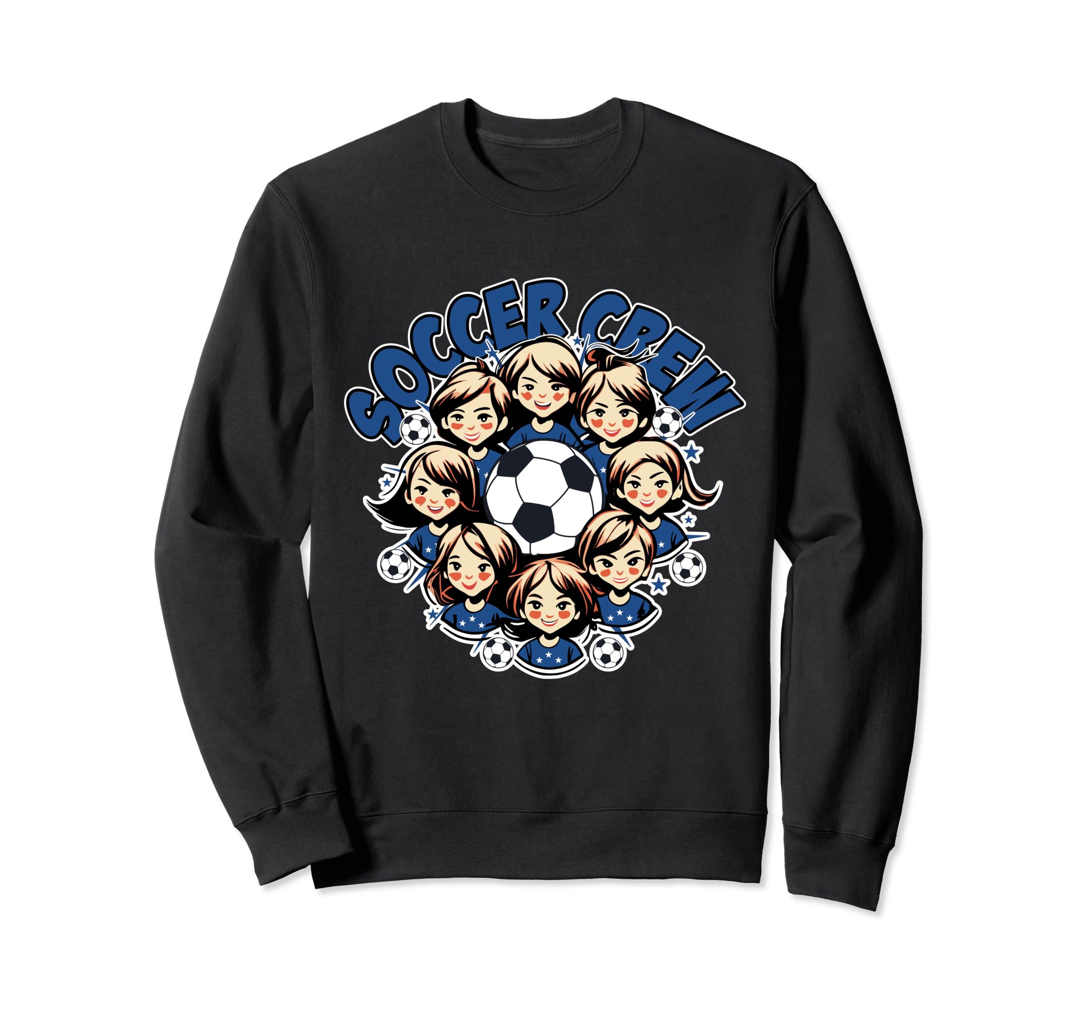Soccer Ladies Crew Soccer Team Group Sweatshirt - Minimalist Print Unisex