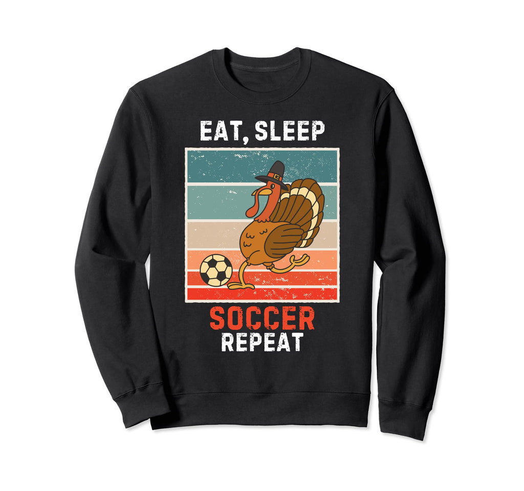 Turkey Bird Eat Sleep Soccer Sweatshirt - Aesthetic Graphic Men Women