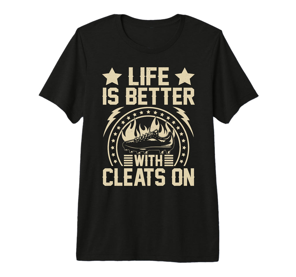 Life Is Better Cleats Tri Blend T-Shirt - Streetwear Style for Adults