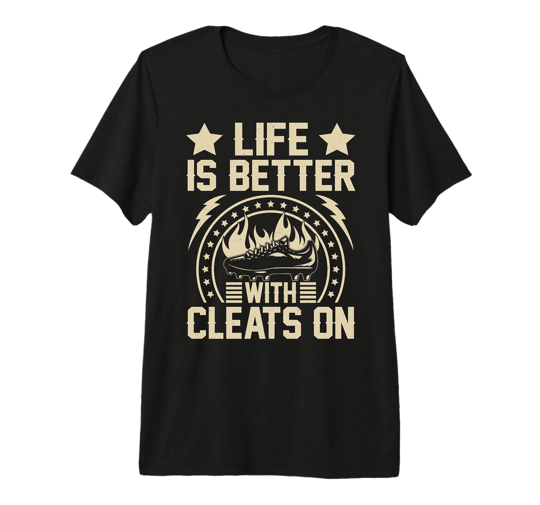 Life Is Better Cleats Tri Blend T-Shirt - Streetwear Style for Adults
