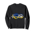 Heartbeat Curacao Flag Soccer Fan Sweatshirt - Unique Graphic Unisex