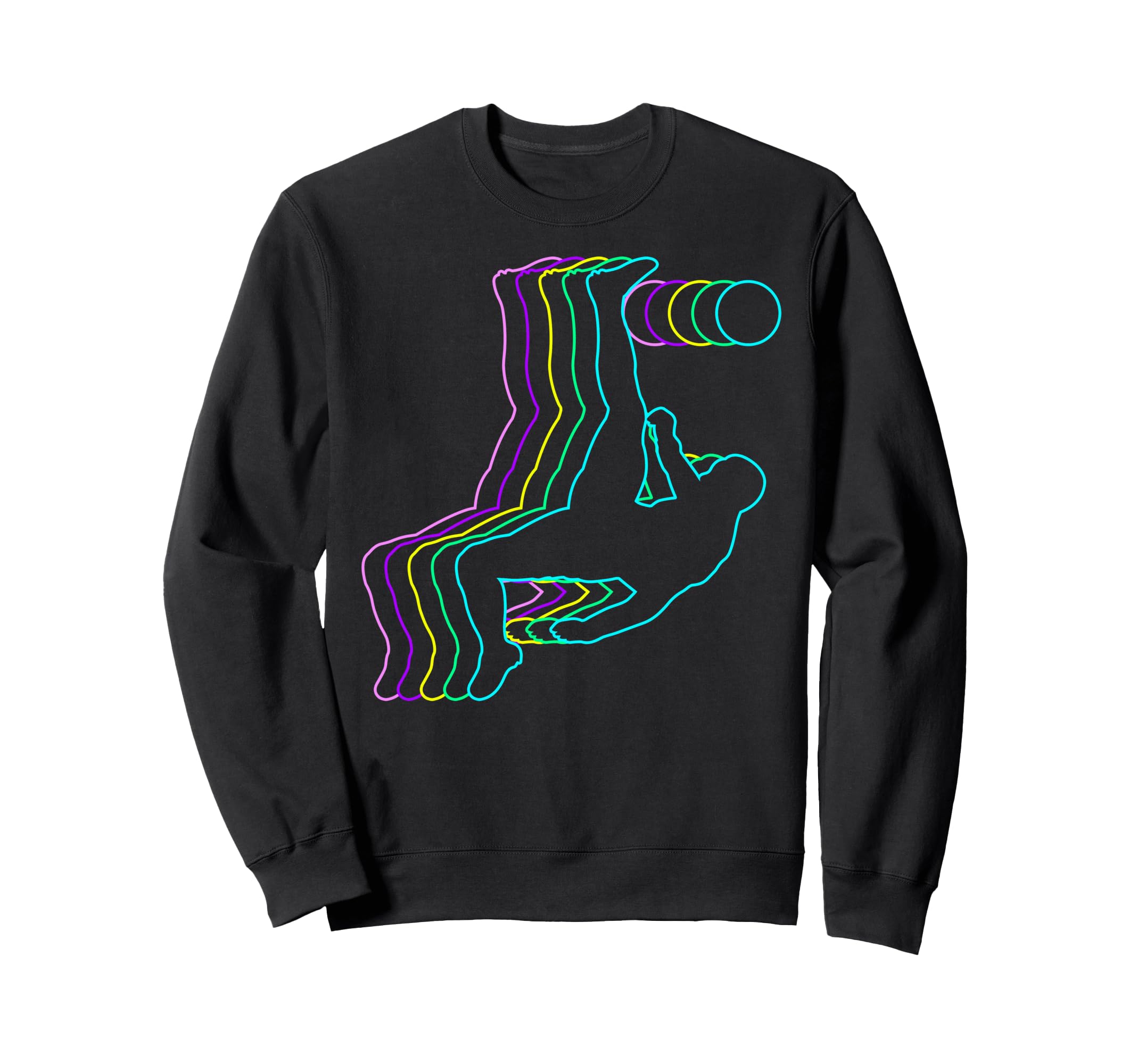 Colorful Outline Funny Soccer Sweatshirt - Unique Graphic for Adults