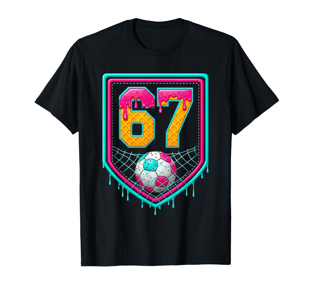 Soccer Drip Number 67 Soccer Player T-Shirt - Unique Graphic Unisex