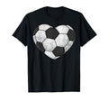 Love Heart Soccer Player Couple T-Shirt - Fun Novelty Design Men Women