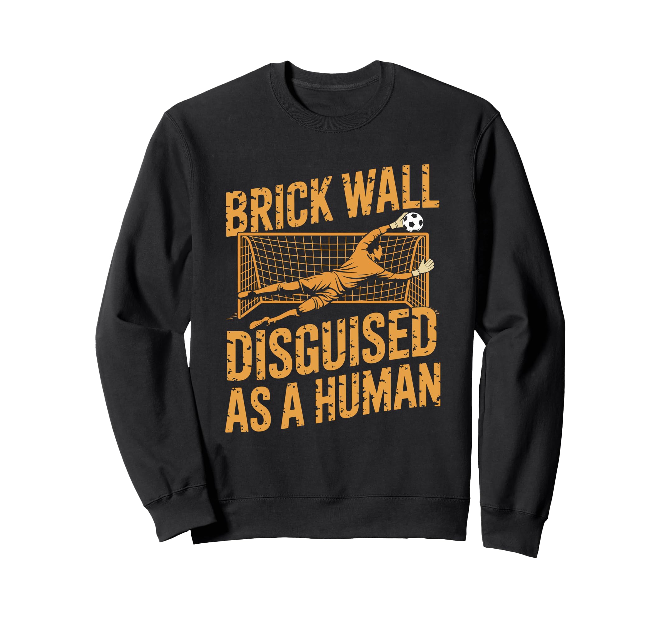 Coach Soccer Player Brick Wall Sweatshirt - Fun Novelty Design Unisex