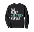 Eat Sleep Hat Trick Repeat Sweatshirt - Aesthetic Graphic for Adults