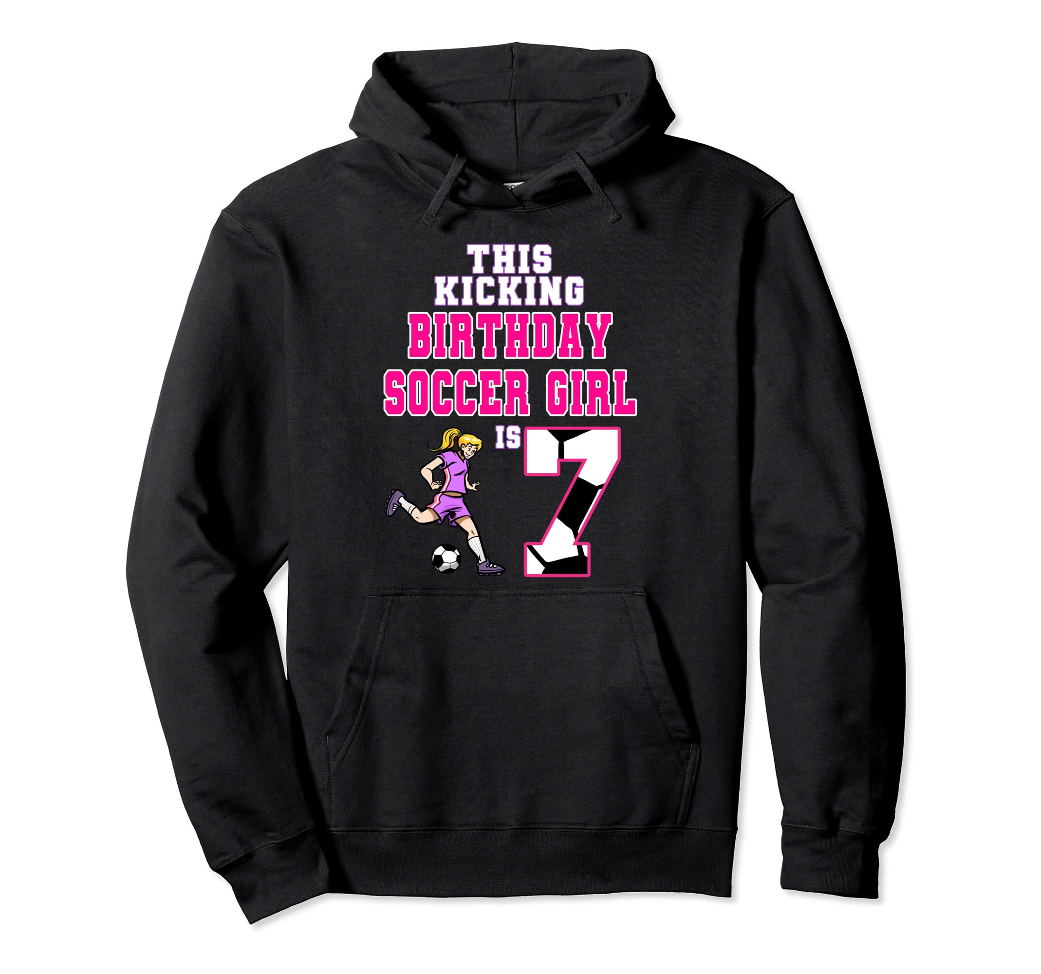 This Birthday Soccer Is 7 Soccer Hoodie - Aesthetic Graphic for Adults