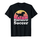 Horse And Soccer Or Horses T-Shirt - Trendy Graphic Men Women