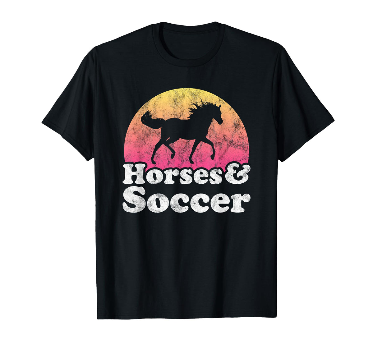 Horse And Soccer Or Horses T-Shirt - Trendy Graphic Men Women