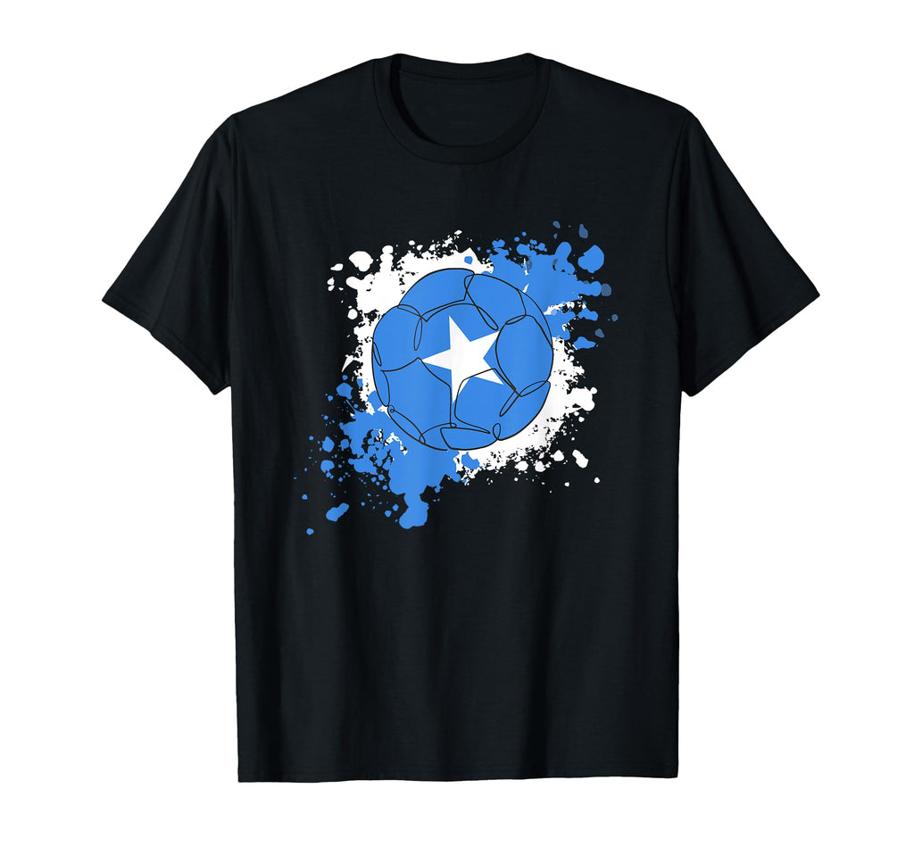 Soccer Ball Flag Somalia T-Shirt - Graphic Print Unisex