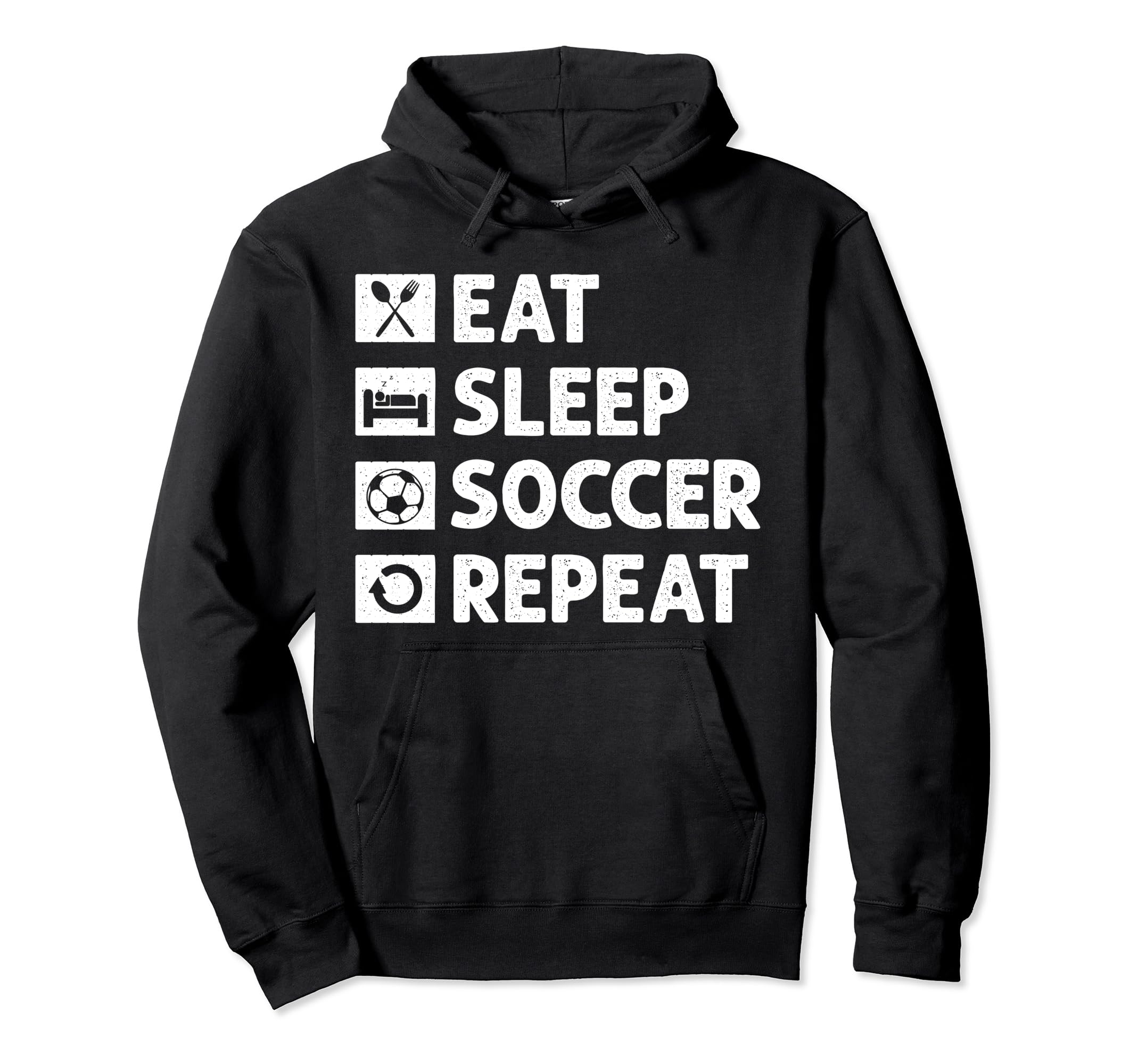 Soccer Eat Sleep Repeat Funny Football Hoodie - Novelty Apparel Men Women