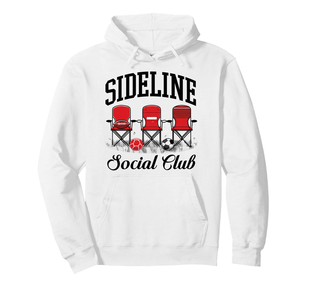 Sideline Social Club Soccer Hoodie - Trendy Graphic for Adults