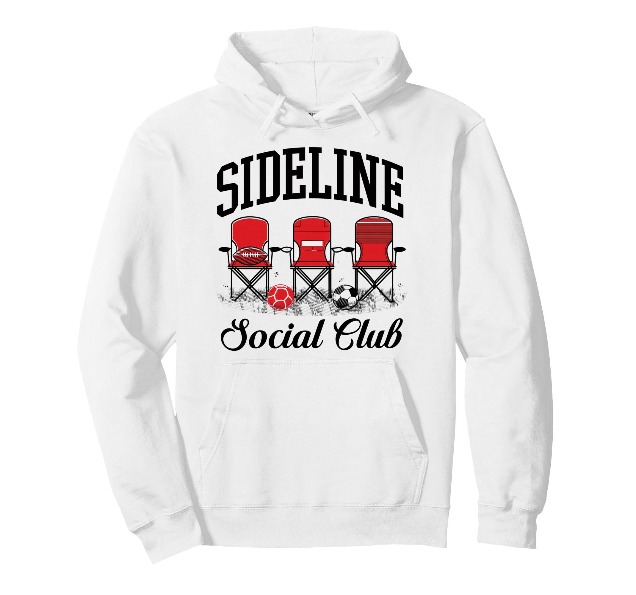 Sideline Social Club Soccer Hoodie - Trendy Graphic for Adults