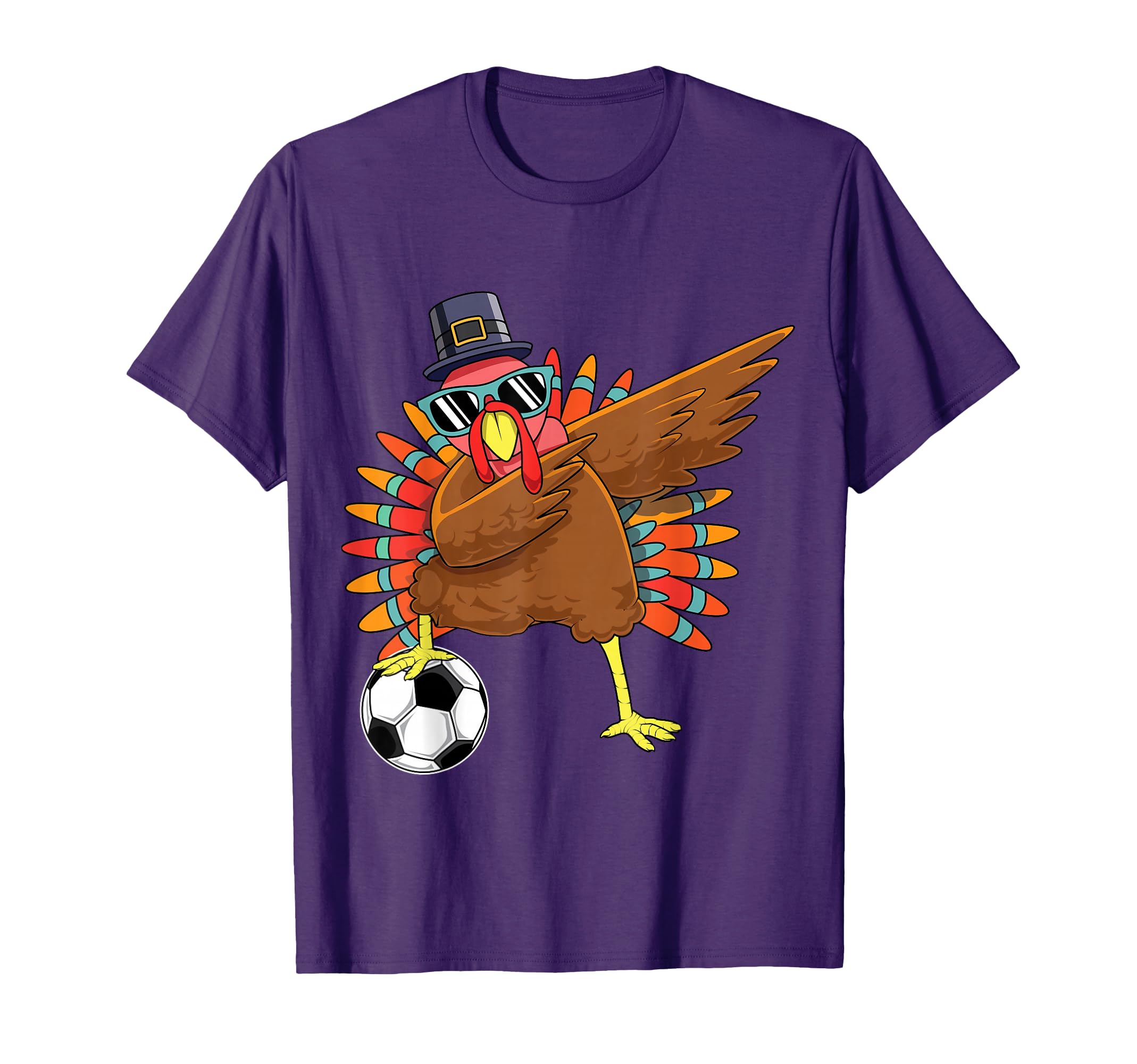 Funny Soccer Thanksgiving Dabbing T-Shirt - Fun Novelty Design for Adults